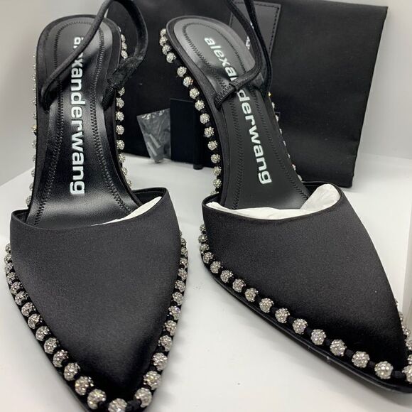 ❤️SOLD❤️Alexander Wang studded Black Slingbacks - Picture 1 of 10
